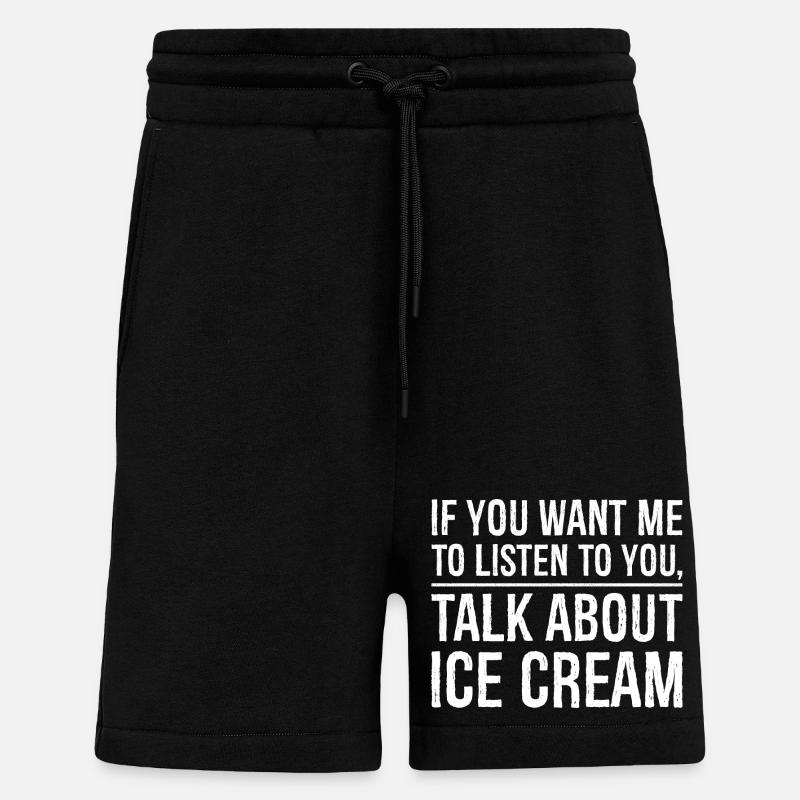 Si tu veux que je t’écoute chemise drôle - Short bio décontracté fabriqué en UE - SOLID BLACK