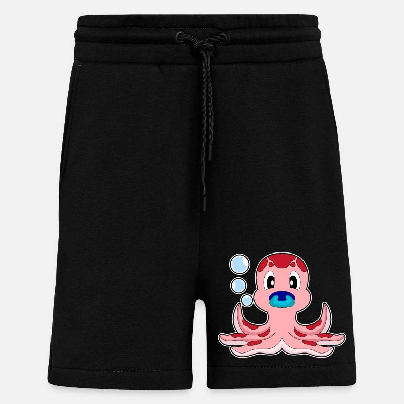 Krake Baby Schnuller - Shorts - made by SPREAD - SOLID BLACK