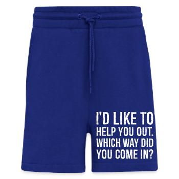 J’aimerais vous aider par quel chemin êtes-vous venu - Short bio décontracté fabriqué en UE - Iconic Blue - Devant