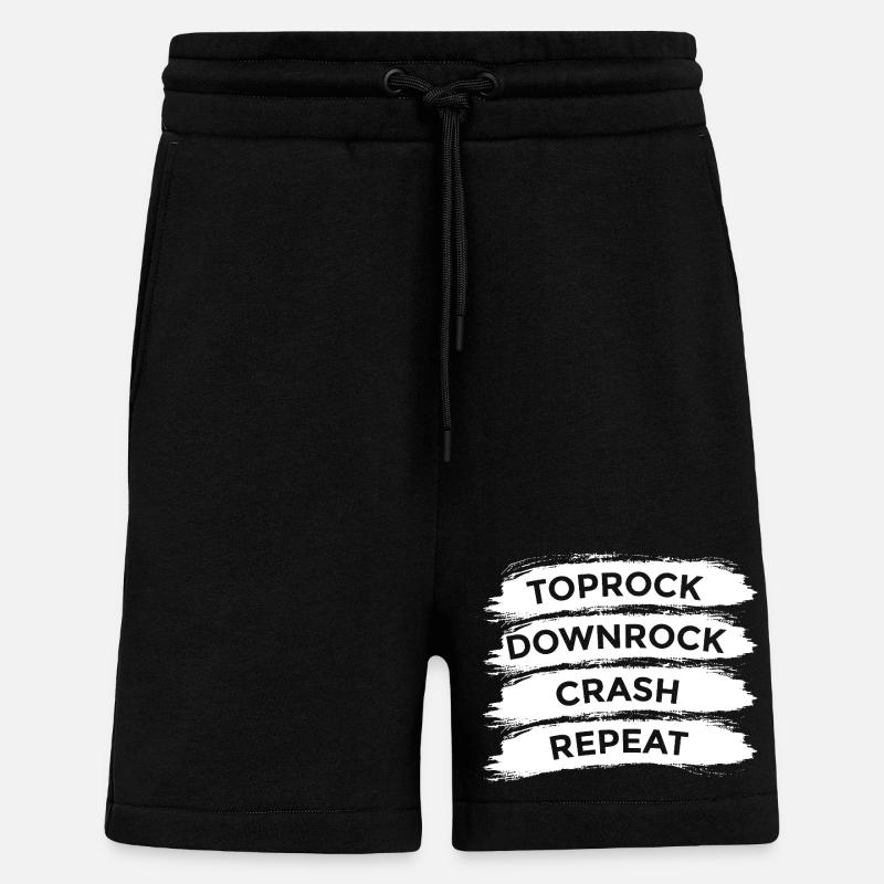 Breakdance Techniques - Short bio décontracté fabriqué en UE - SOLID BLACK