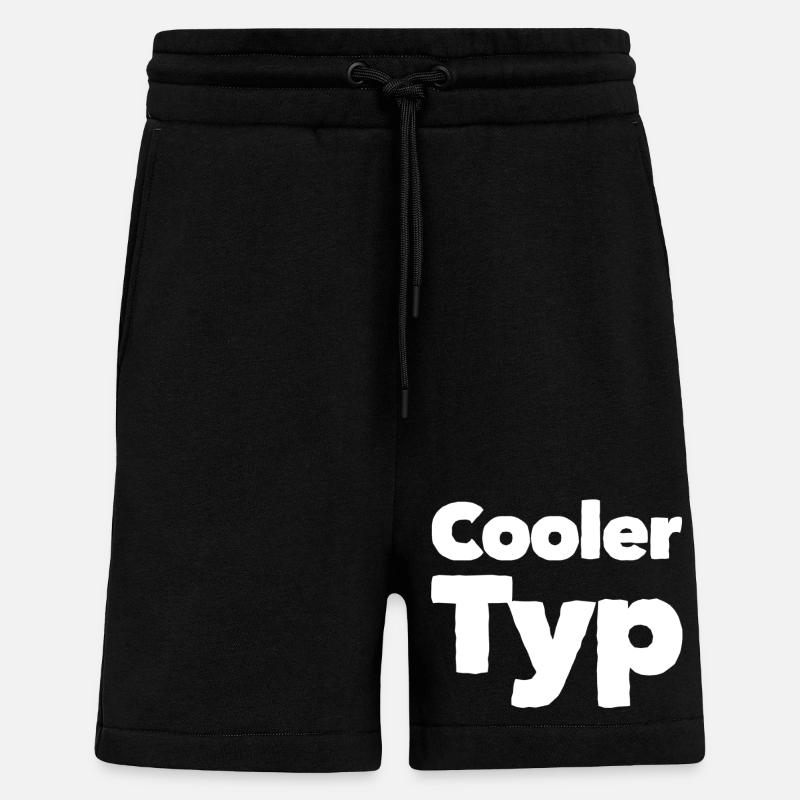 mec cool - Short bio décontracté fabriqué en UE - SOLID BLACK