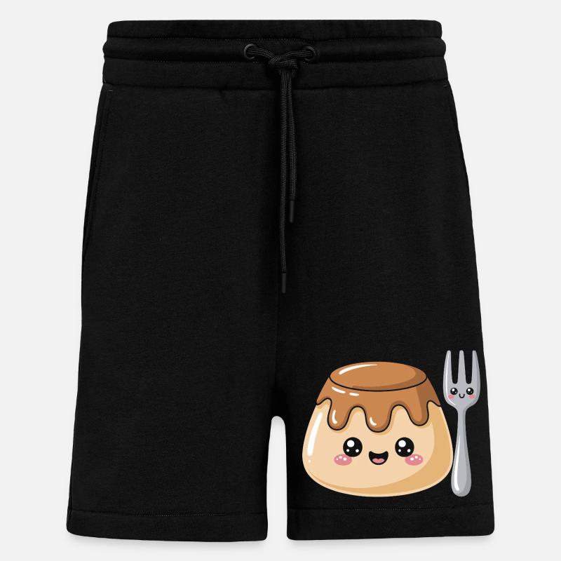 Pudding Mit Gabel - Shorts - made by SPREAD - SOLID BLACK