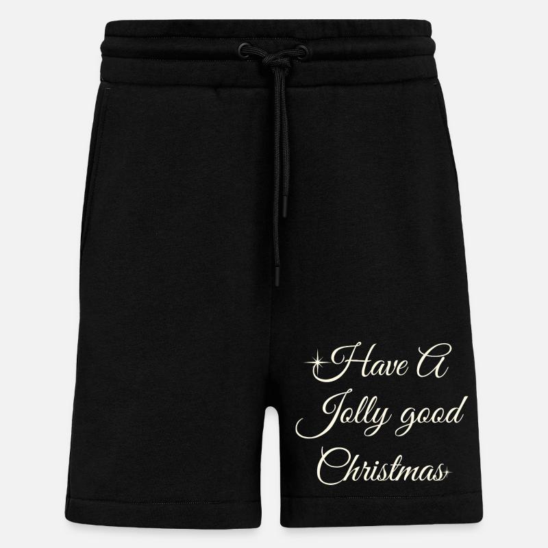 Have A Jolly Christmas Script - Shorts - made by SPREAD - SOLID BLACK