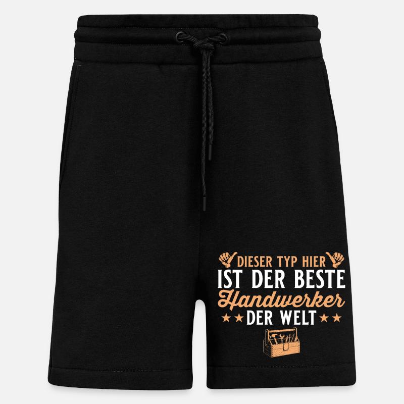 Bester Handwerker der Welt - Heimwerker - Shorts - made by SPREAD - SOLID BLACK