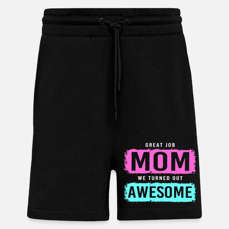 Maman célibataire Maman célibataire Maman célibataire - Short bio décontracté fabriqué en UE - SOLID BLACK