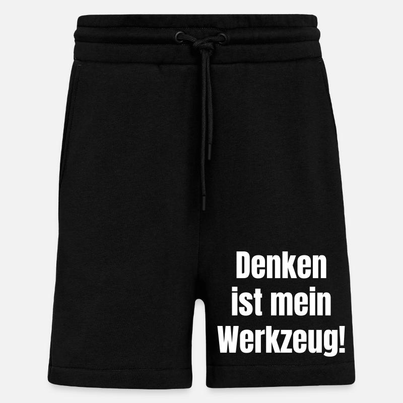 La réflexion est mon outil - Short bio décontracté fabriqué en UE - SOLID BLACK
