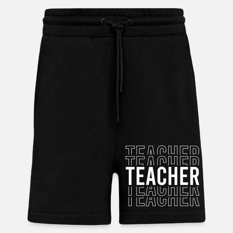 Typographie des enseignants - Short bio décontracté fabriqué en UE - SOLID BLACK