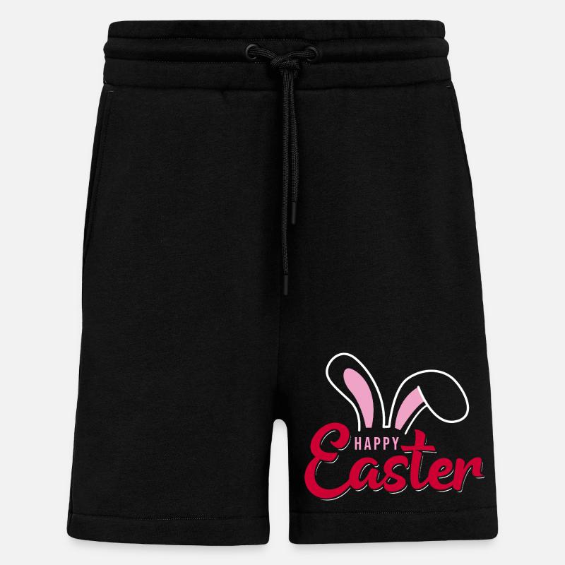Happy Easter Bunny Scripture - Shorts - made by SPREAD - SOLID BLACK