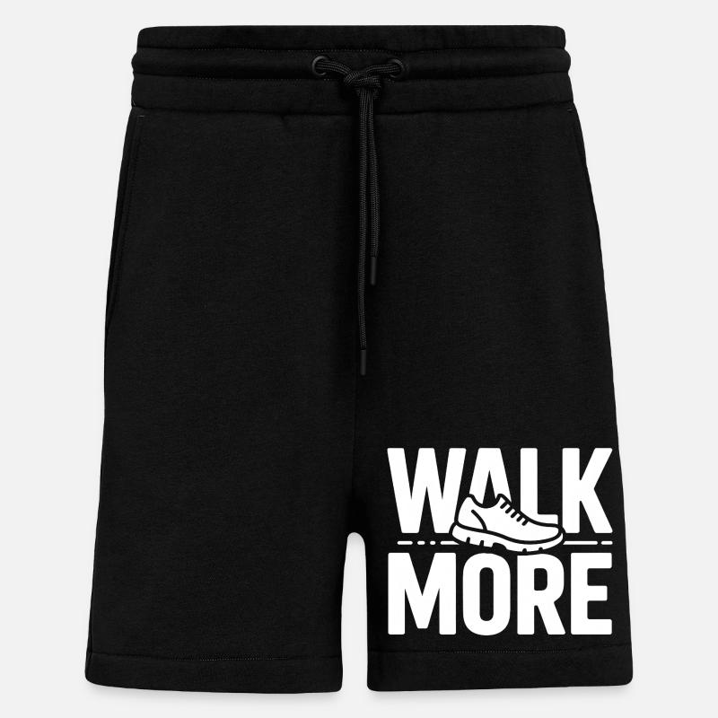 Walk More 10000 Steps - Shorts - made by SPREAD - SOLID BLACK