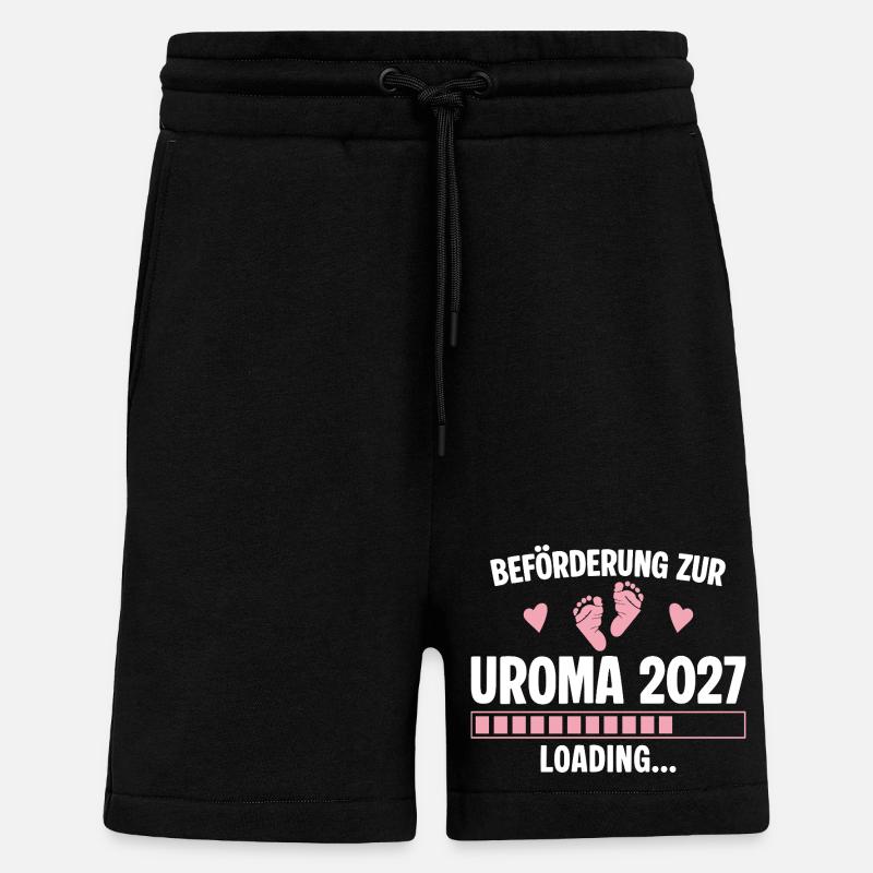 Beförderung zur Uroma 2027 – Loading - Shorts - made by SPREAD - SOLID BLACK