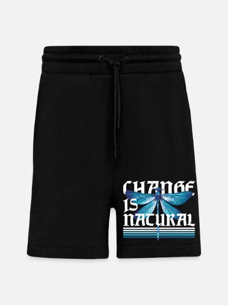 Libelle Libellen Change Is Natural - Shorts - made by SPREAD - SOLID BLACK