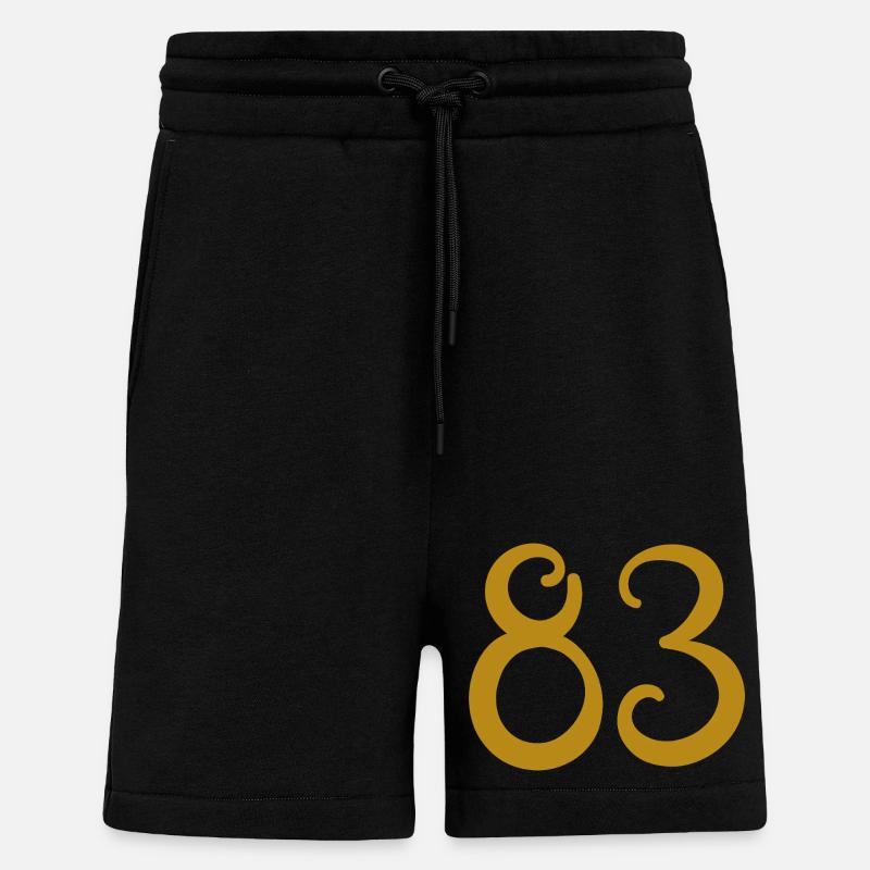 83 - Short bio décontracté fabriqué en UE - SOLID BLACK