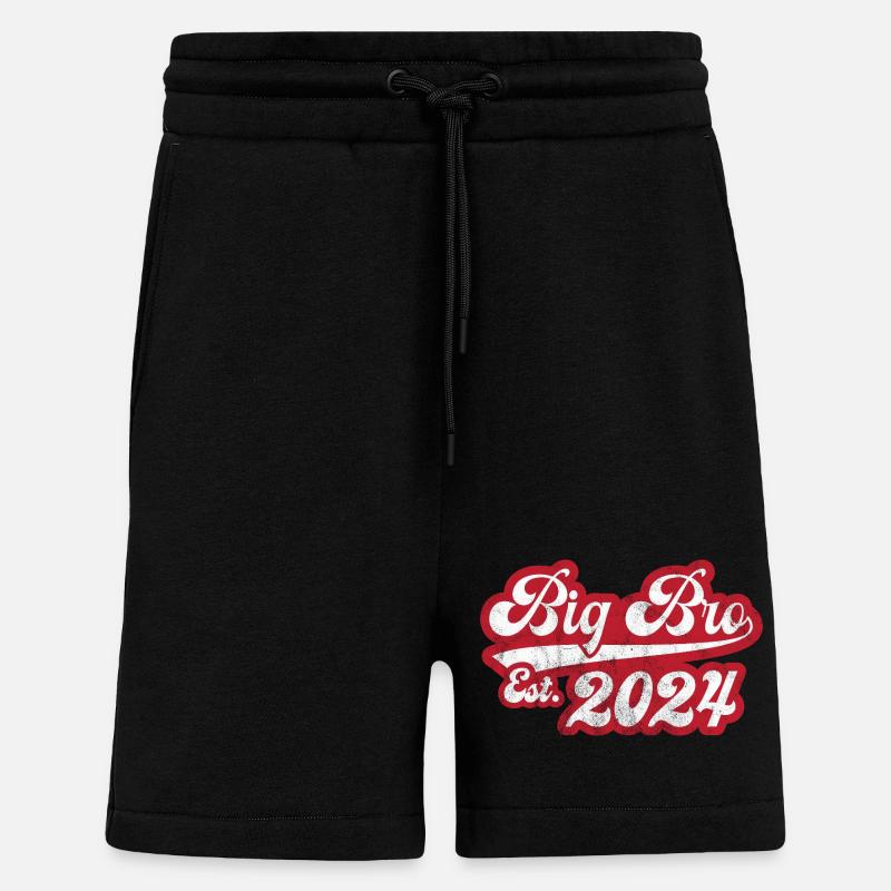Big Bro Est 2024 - Short bio décontracté fabriqué en UE - SOLID BLACK