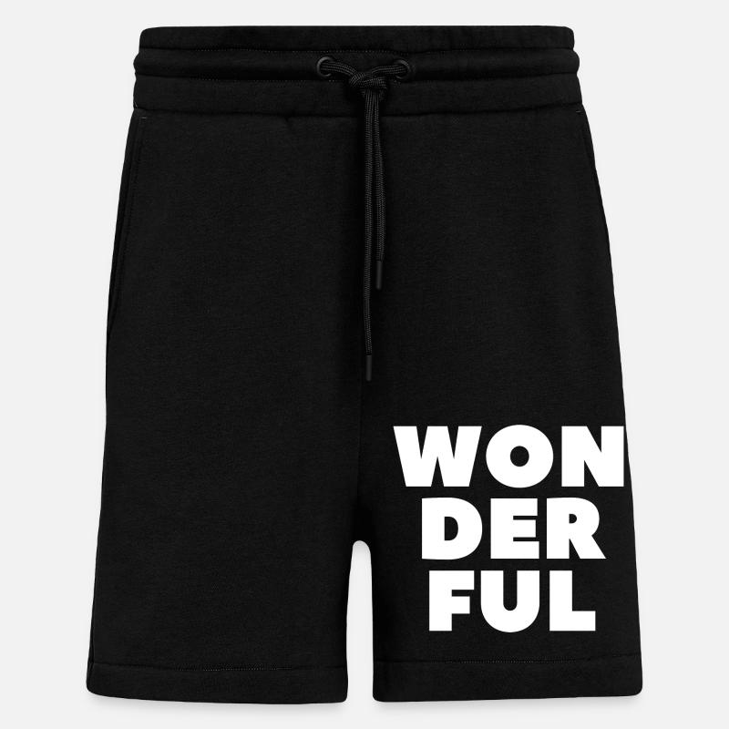 Wonderful-Wunderbar - Short bio décontracté fabriqué en UE - SOLID BLACK
