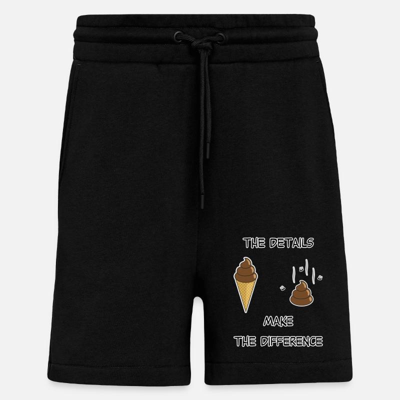 Eis oder kacken? - Shorts - made by SPREAD - SOLID BLACK