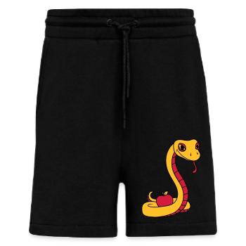 teufel boese suende apfel eva adam mensch gott ver - Shorts - made by SPREAD - SOLID BLACK - Vorne