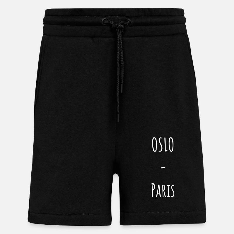 Von Oslo nach Paris - Shorts - made by SPREAD - SOLID BLACK