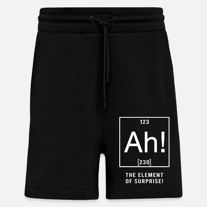 Ah l’élément de surprise - Short bio décontracté fabriqué en UE - SOLID BLACK