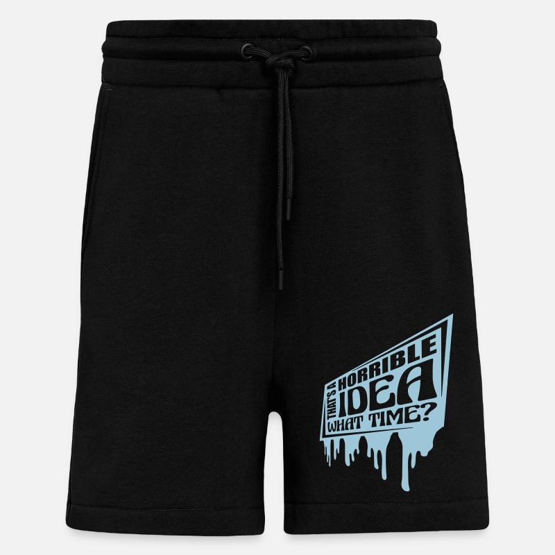 C’est une idée horrible - Short bio décontracté fabriqué en UE - SOLID BLACK