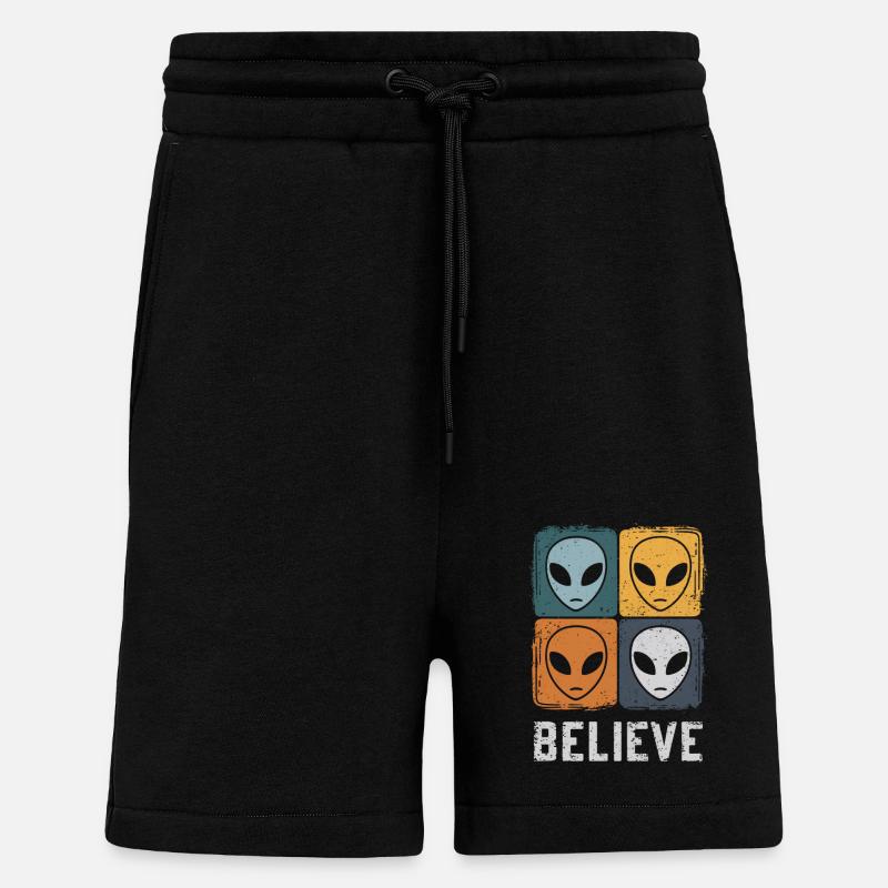 Croyez en l’aventure spatiale inconnue - Short bio décontracté fabriqué en UE - SOLID BLACK