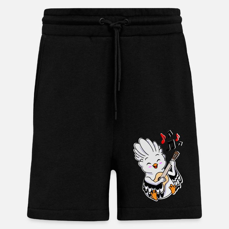 "CAGOO Jammin'" - Short bio décontracté fabriqué en UE - SOLID BLACK