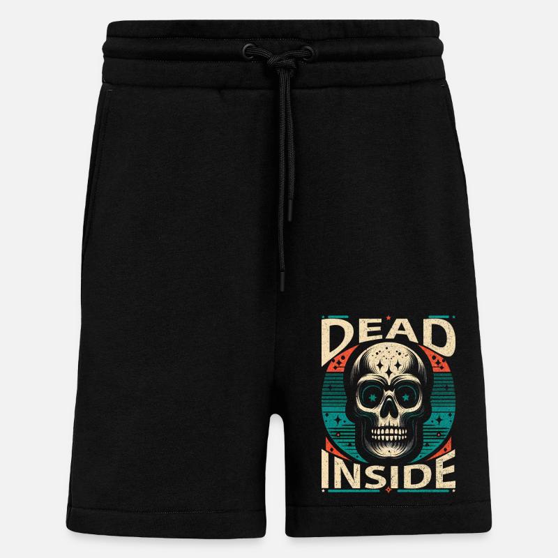 Dead Inside - Silence de l’âme - Short bio décontracté fabriqué en UE - SOLID BLACK