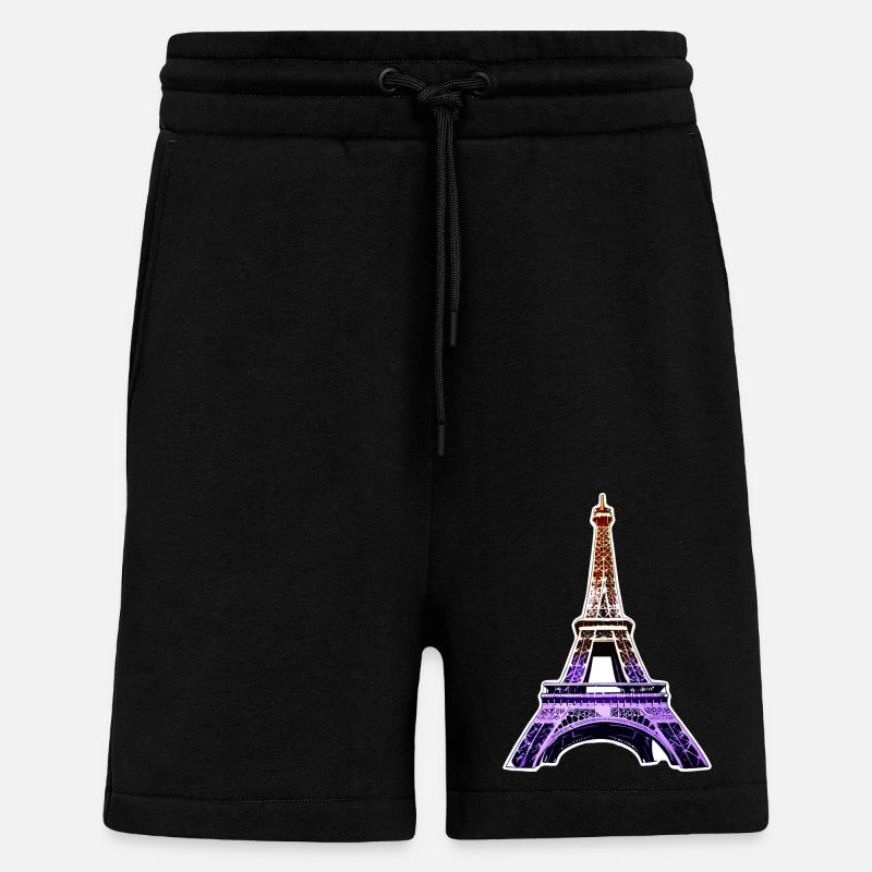 Eiffelturm #10 - Shorts - made by SPREAD - SOLID BLACK