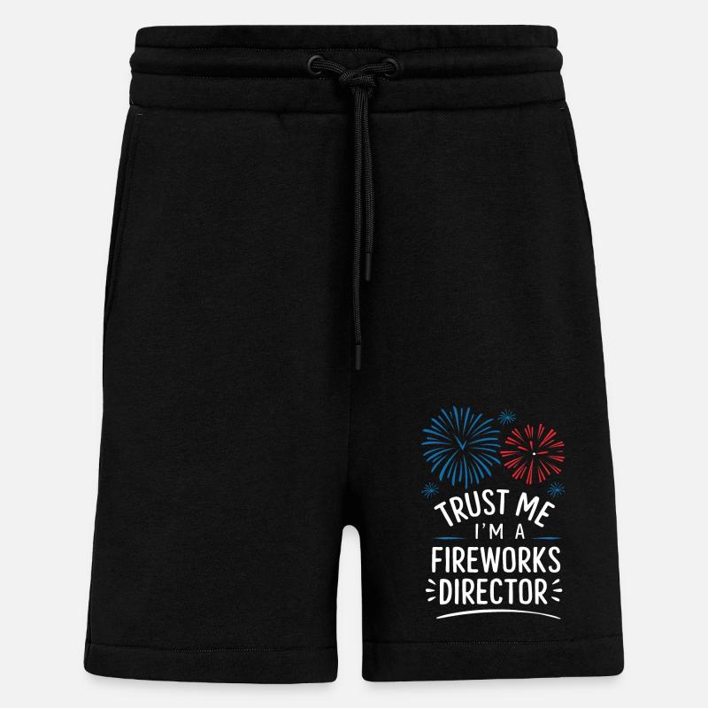Pyrotechnie Feux d’artifice Pyrotechnie - Short bio décontracté fabriqué en UE - SOLID BLACK