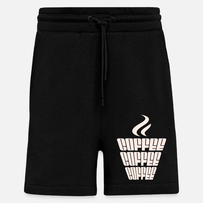 Coffee Coffee Coffee - Shorts - made by SPREAD - SOLID BLACK