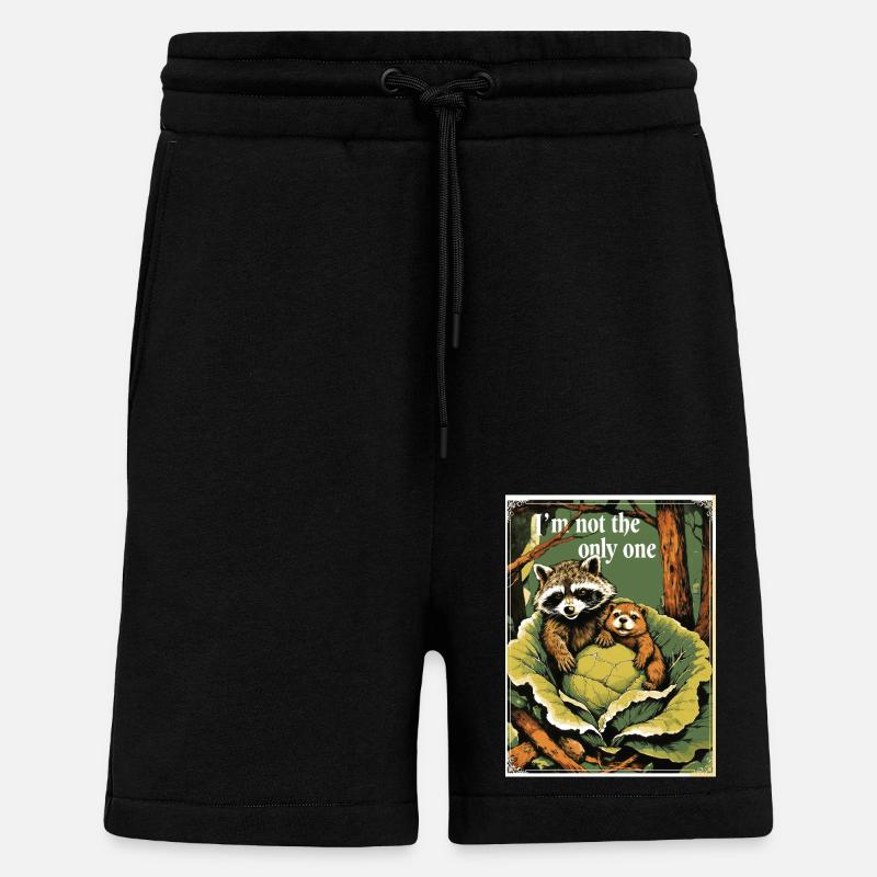 Pas seul - Short bio décontracté fabriqué en UE - SOLID BLACK
