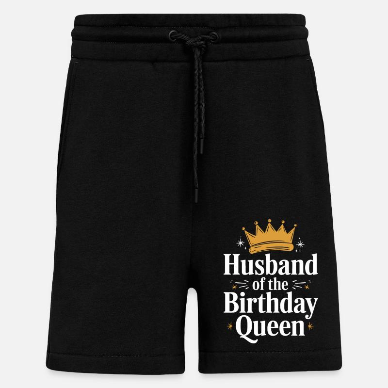 Mari, Conjoint, Famille, Mariage - Short bio décontracté fabriqué en UE - SOLID BLACK