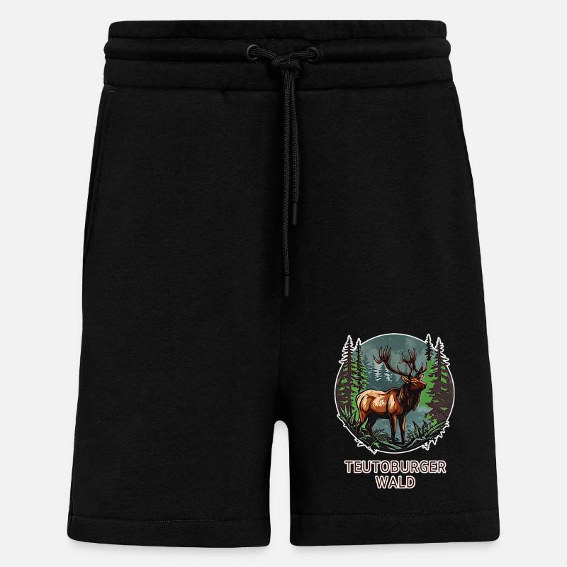Forêt de Teutoburg - Short bio décontracté fabriqué en UE - SOLID BLACK