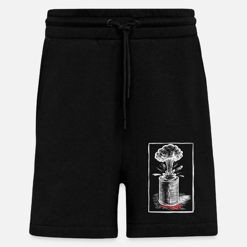 Konservendosenmenschen white - Shorts - made by SPREAD - SOLID BLACK
