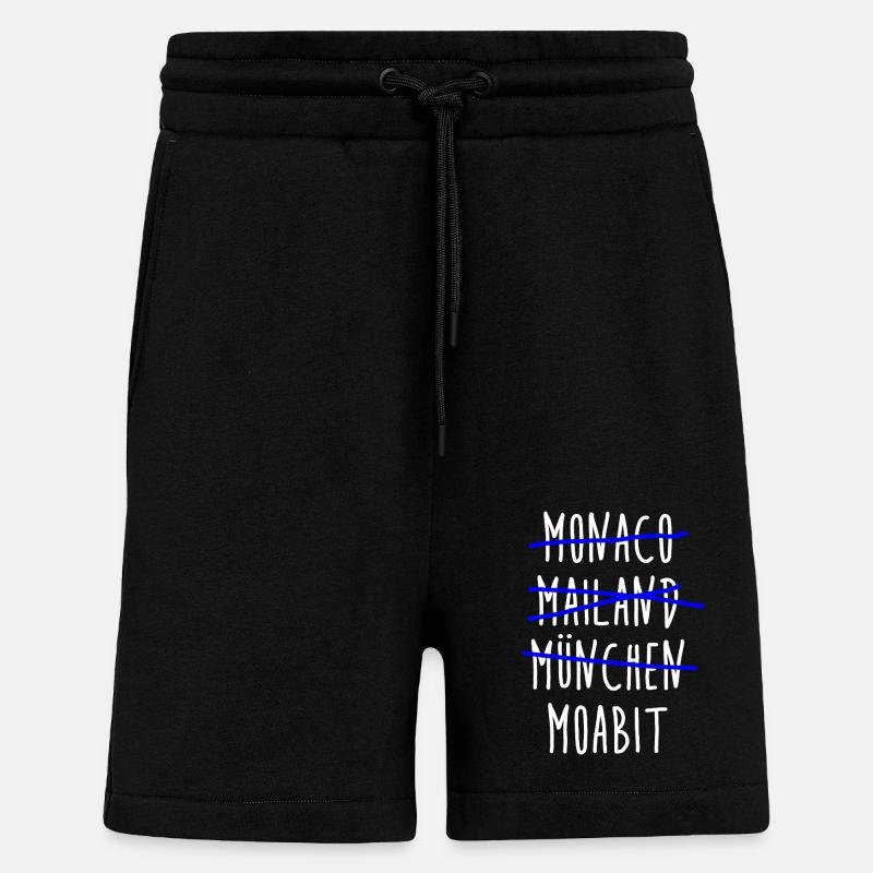 Moabit - Berlin - Germany - District - Shorts - made by SPREAD - SOLID BLACK