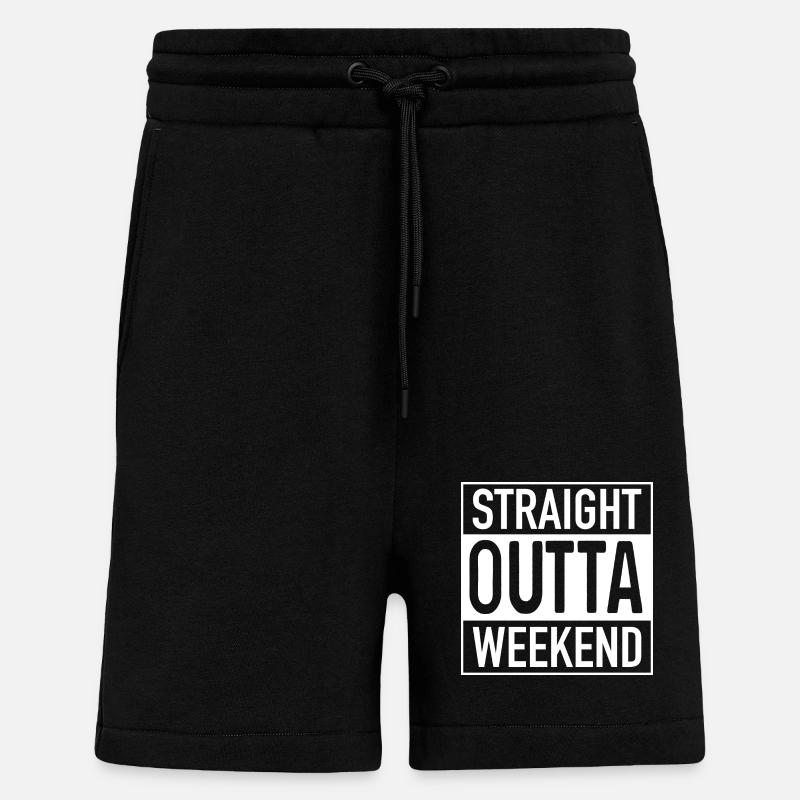 Week-end OUTTA direct - Short bio décontracté fabriqué en UE - SOLID BLACK