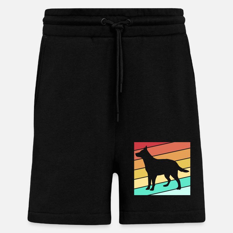 Bouvier australien chien - Short bio décontracté fabriqué en UE - SOLID BLACK
