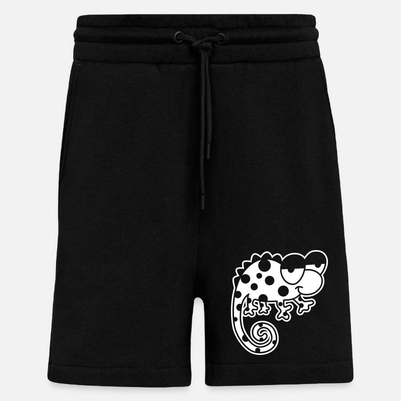 Chamäleon – Farbwechselndes Reptil, stylisch Vinta - Shorts - made by SPREAD - SOLID BLACK