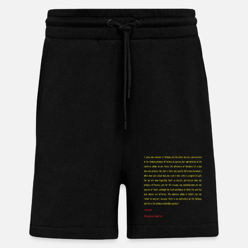 Aristotle Metaphysics Book ten - Shorts - made by SPREAD - SOLID BLACK