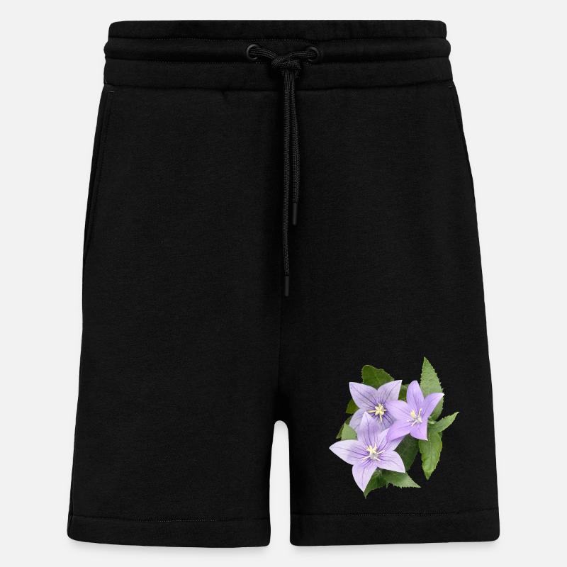FLEUR DE BALLON VIOLET - Short bio décontracté fabriqué en UE - SOLID BLACK