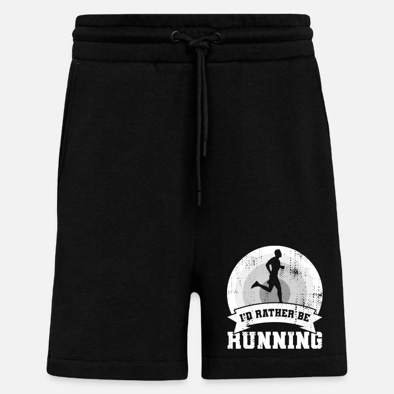 Je préfère aller courir - Short bio décontracté fabriqué en UE - SOLID BLACK