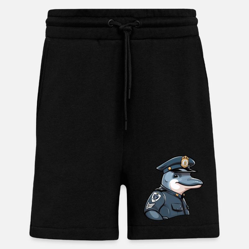 Delfin Polizei - Shorts - made by SPREAD - SOLID BLACK