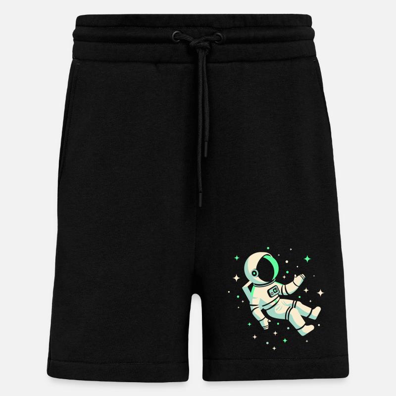 Astronaute - Short bio décontracté fabriqué en UE - SOLID BLACK