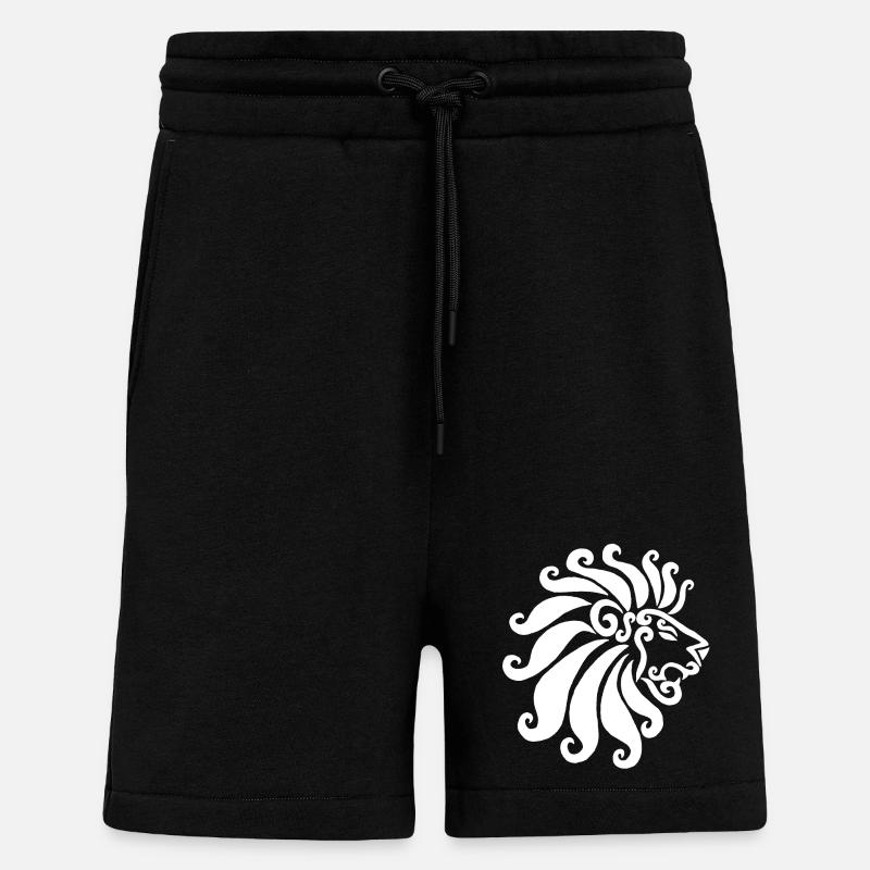 Weißer Löwe - Shorts - made by SPREAD - SOLID BLACK