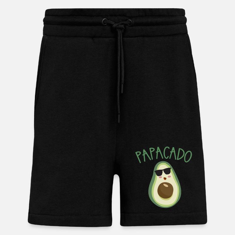 PAPACADO avocat avec lunettes de soleil - Short bio décontracté fabriqué en UE - SOLID BLACK
