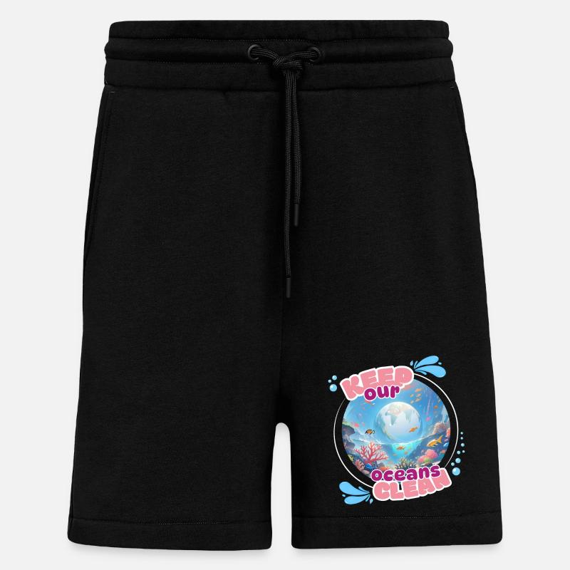 Halten Sie den Ozean sauber - Shorts - made by SPREAD - SOLID BLACK