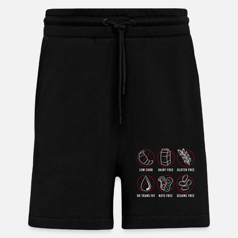 Lebensmittel Allergie - Shorts - made by SPREAD - SOLID BLACK