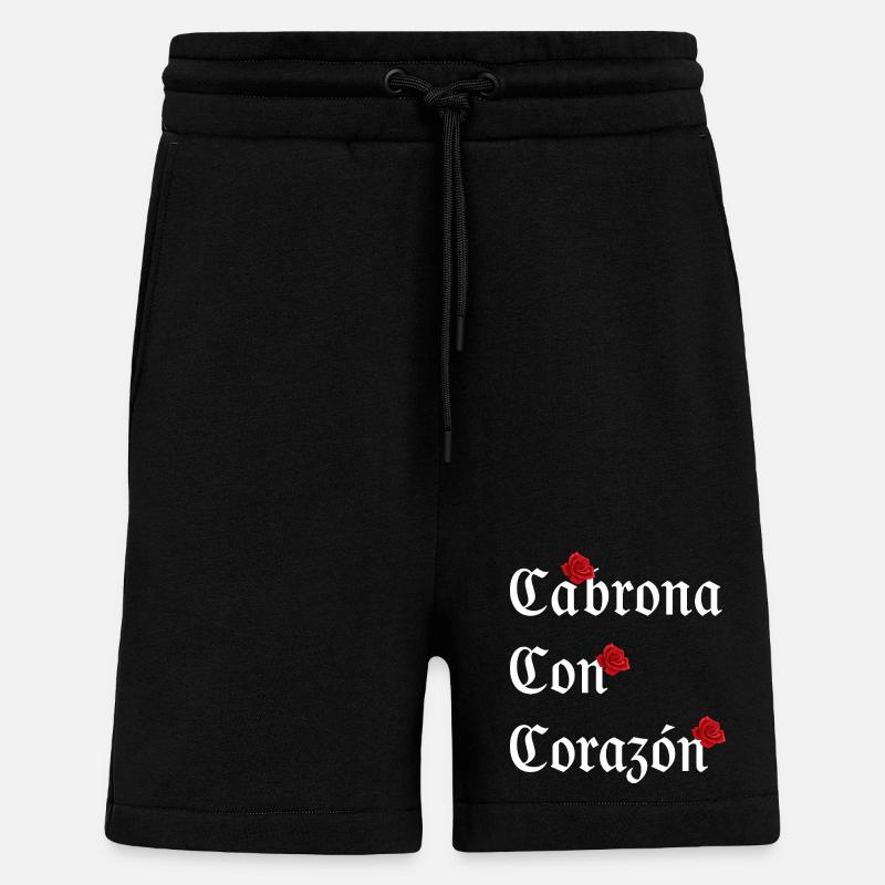 Rose Gothique Mexique - Short bio décontracté fabriqué en UE - SOLID BLACK
