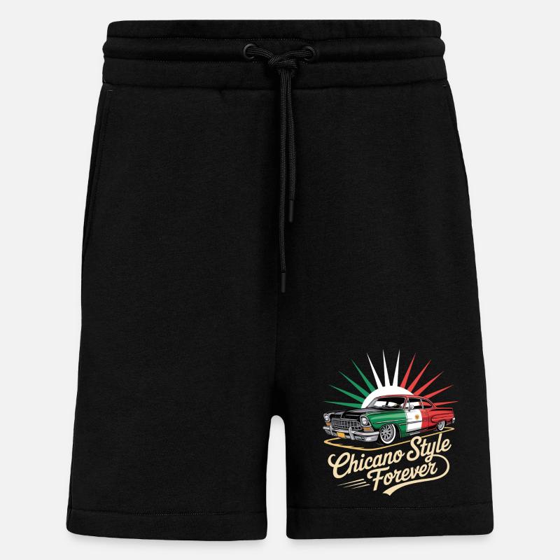 Chicano Forever Mexico Pride - Short bio décontracté fabriqué en UE - SOLID BLACK