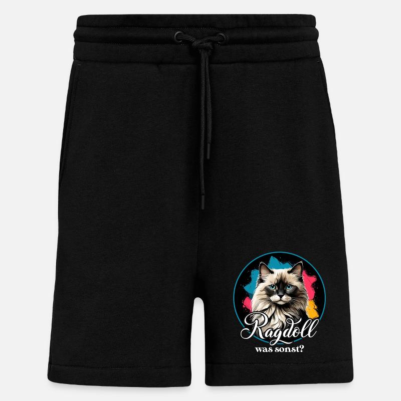 Chat Ragdoll - Short bio décontracté fabriqué en UE - SOLID BLACK