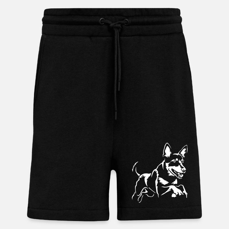 Australian Kelpie « Édition Noire » - Short bio décontracté fabriqué en UE - SOLID BLACK